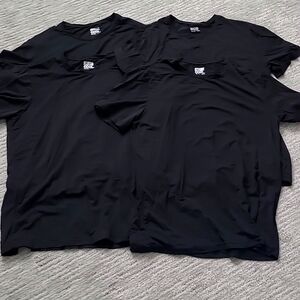 4 Men's Medium Black 32 Degree Cool casual short sleeve tee shirts